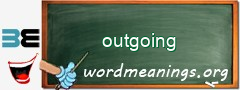 WordMeaning blackboard for outgoing